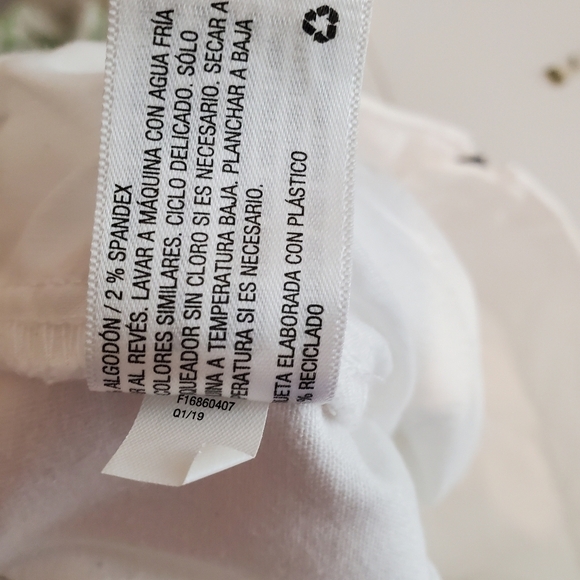 WILD Fable 16 Cargo Ankle Joggers Cotton Canvas White Exposed Zipper Stretch - Picture 5 of 14